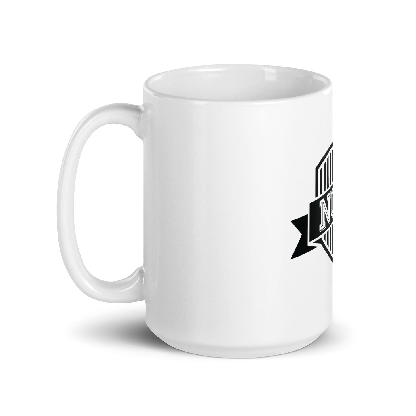 NOPE Badge mug (white)