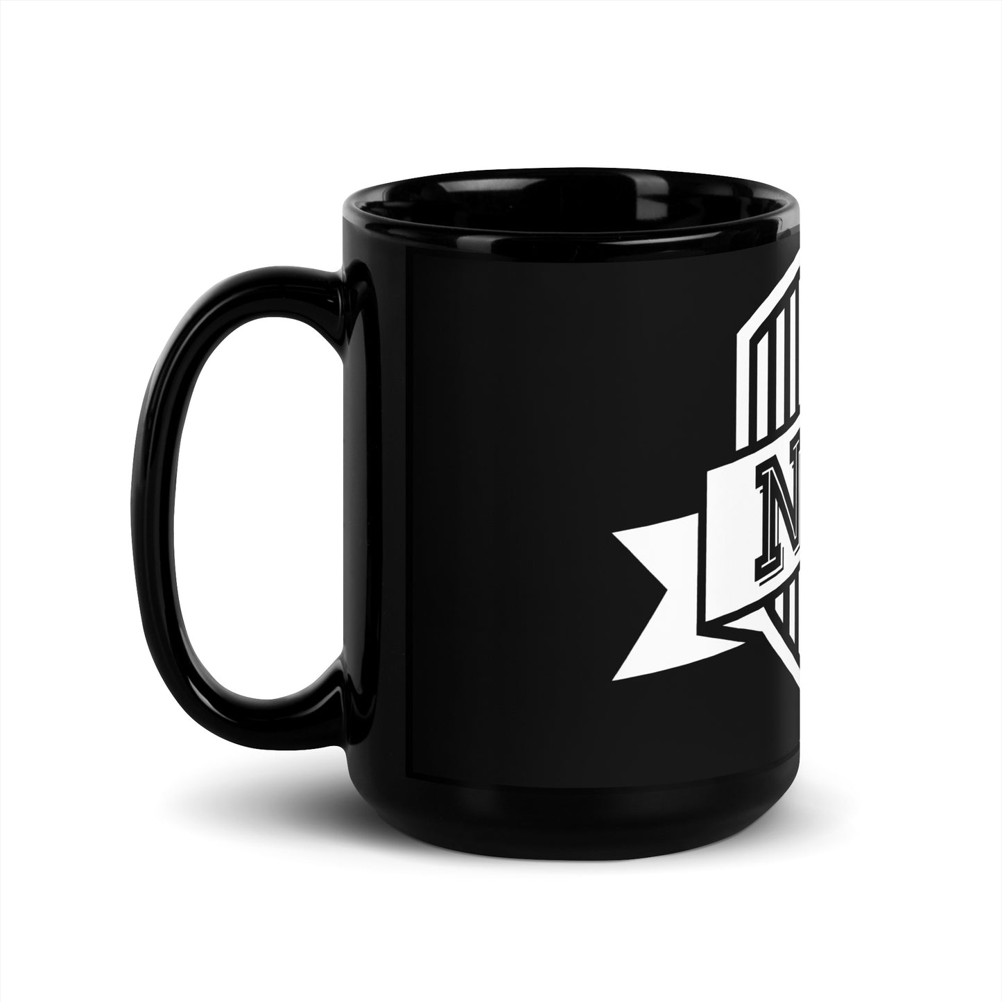 NOPE Badge mug (black)