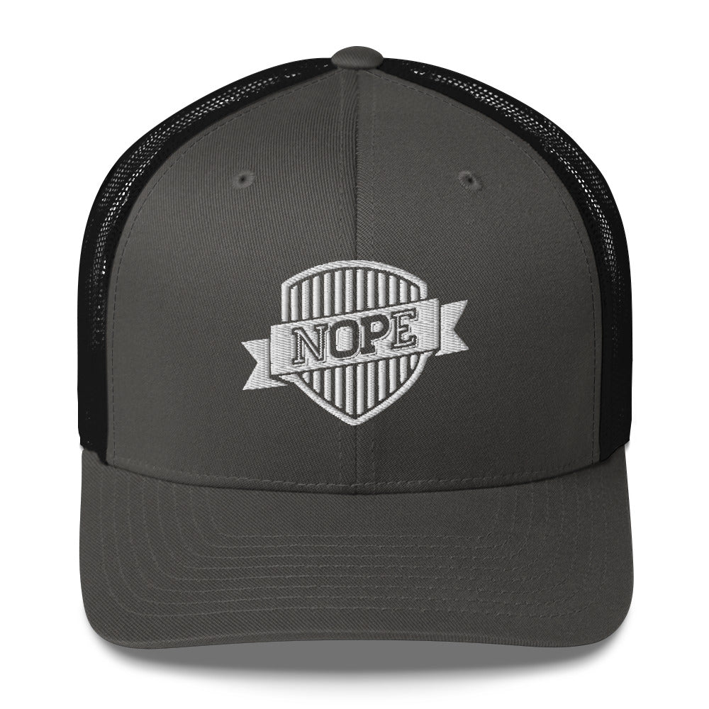 NOPE Badge trucker cap