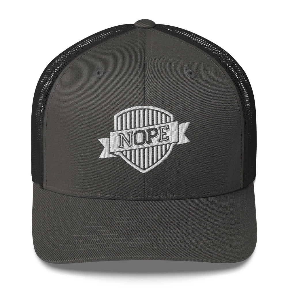 NOPE Badge trucker cap