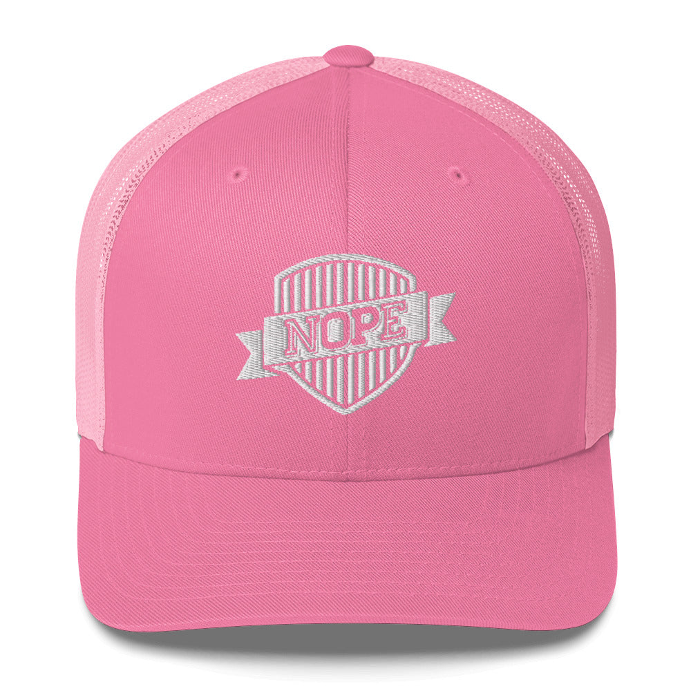 NOPE Badge trucker cap