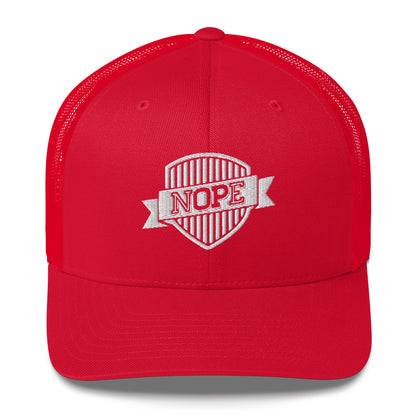 NOPE Badge trucker cap